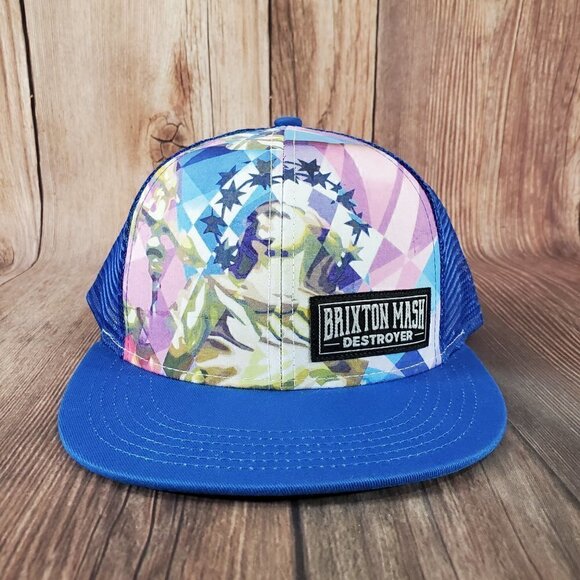 NWOT Brixton Mash Destroyer Adjustable Mesh Snapback Trucker Hat Cap Drew Estate - Picture 7 of 16